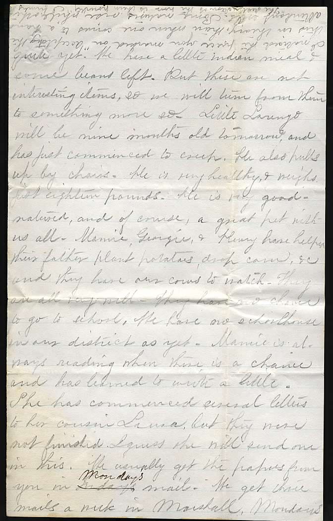 Page from Mary Carpenter's Letters.