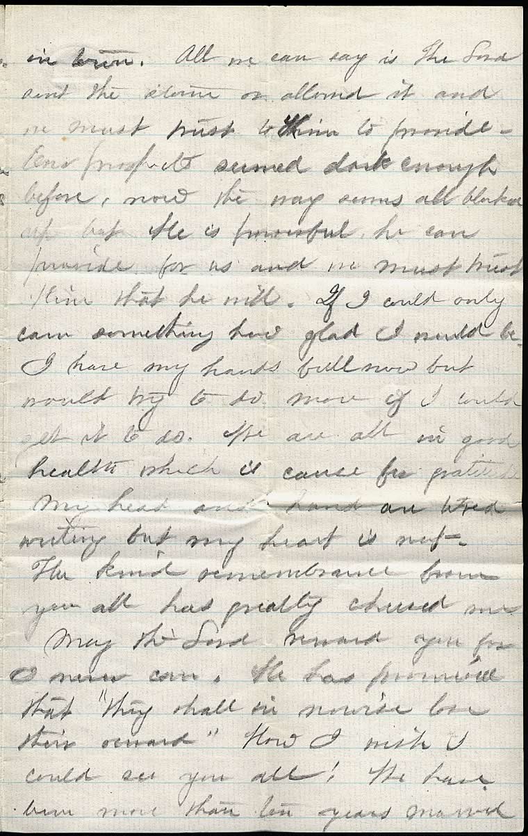 Page from Mary Carpenter's Letters.