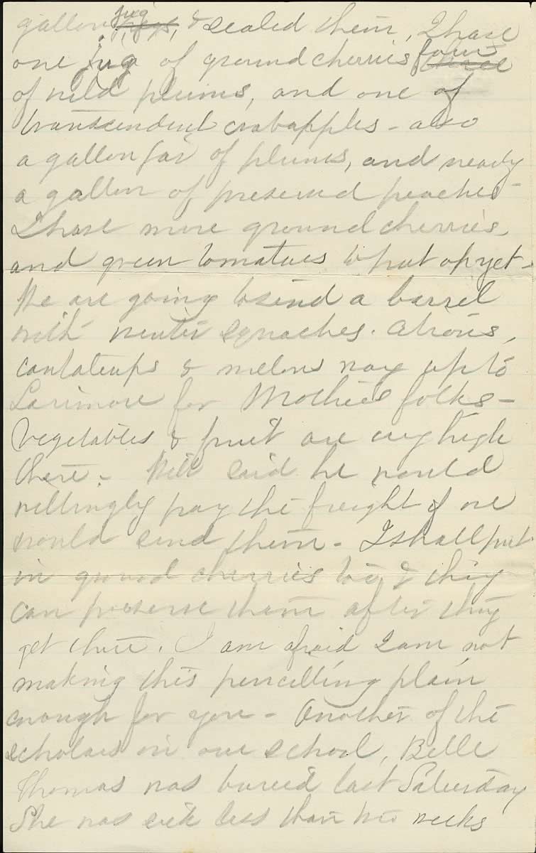 Page from Mary Carpenter's Letters