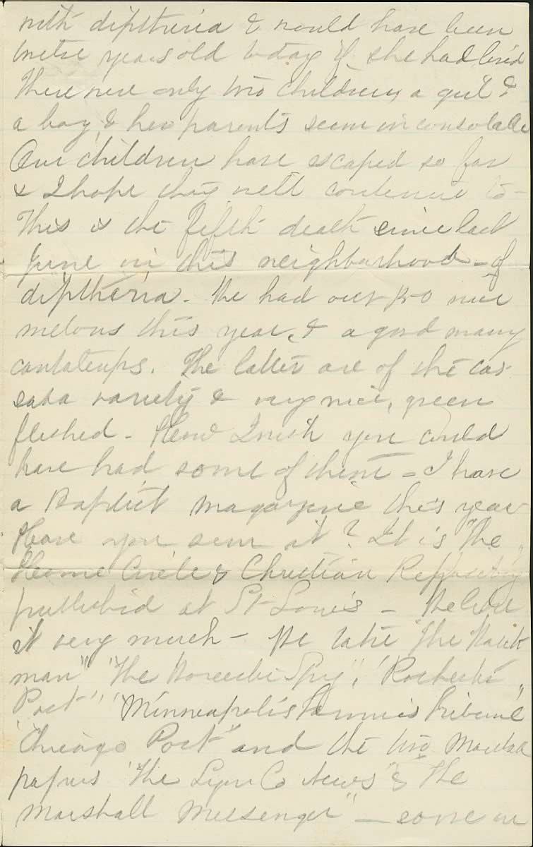 Page from Mary Carpenter's Letters