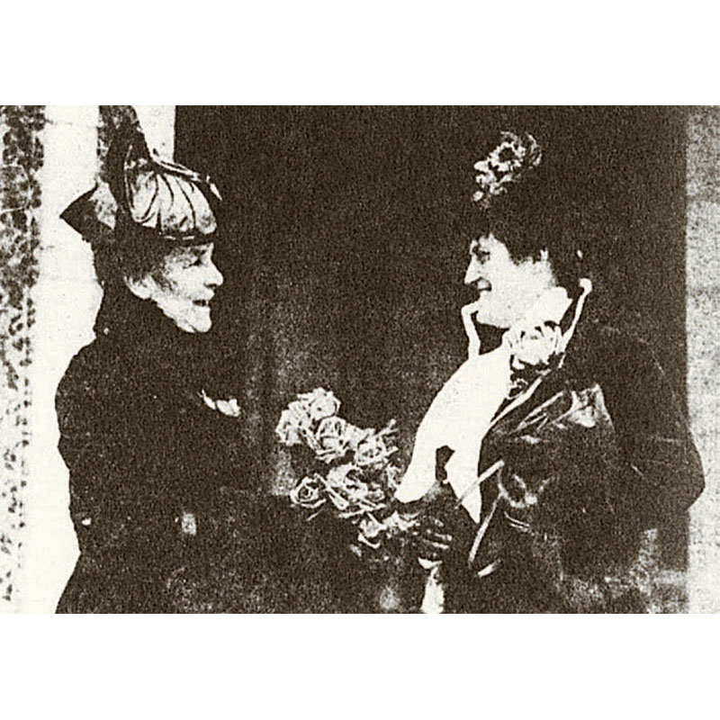 Lavinia Gilfillan (right) with Mrs. William Davis, about 1917.
