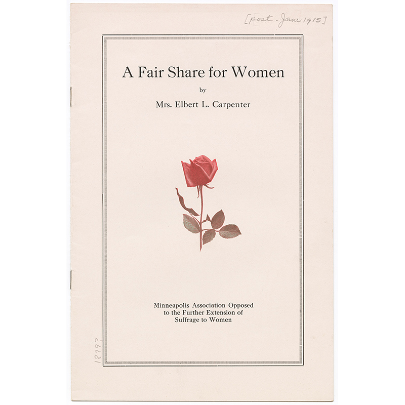 A Fair Share for Women, by Florence Welles Carpenter.