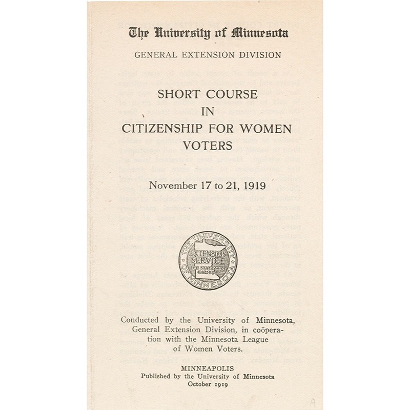 Citizenship course, 1919.