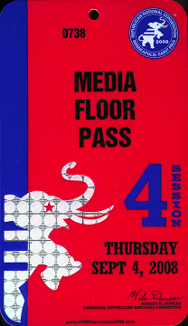 Media Floor Pass used by MPR staff