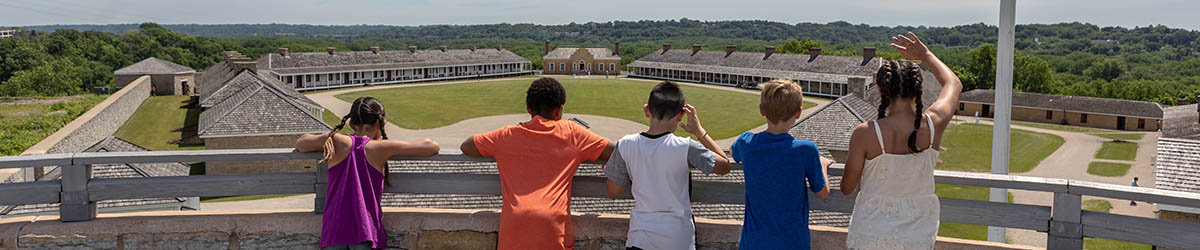 Students at Fort Snelling.