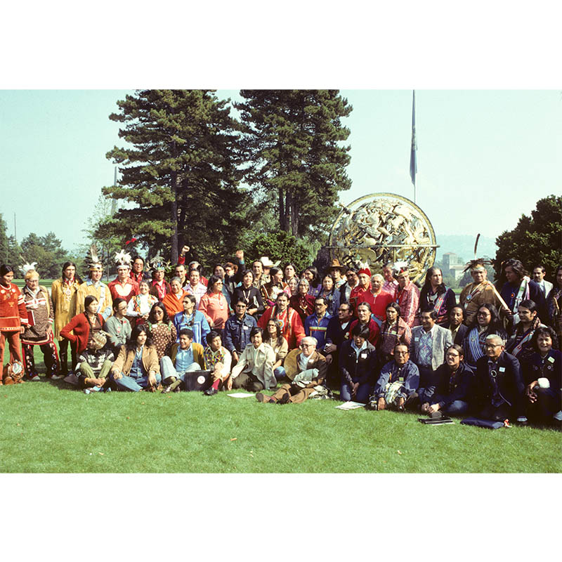 Indigenous delegates, UN NGO conference, 1977.