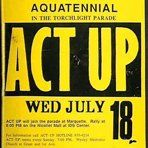 ACT UP handbill.
