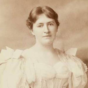 Black and white photograph of Evangeline Whipple, ca. 1896. 