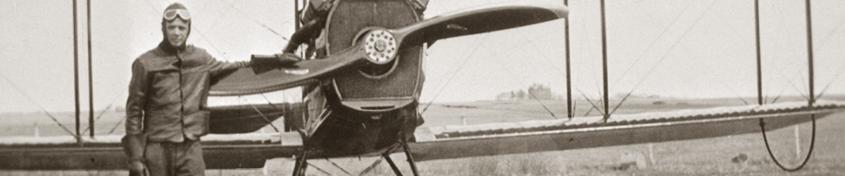 Lindbergh and his airplane.
