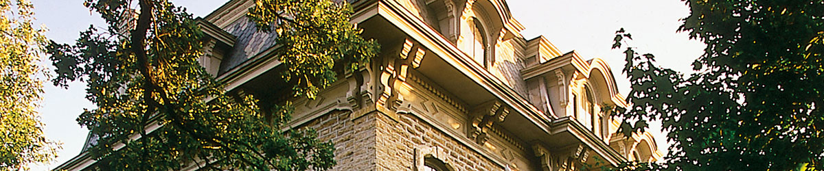 Exterior view of the top of the Alexander Ramsey House