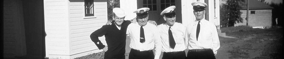 Four lighthouse keepers, circa 1945