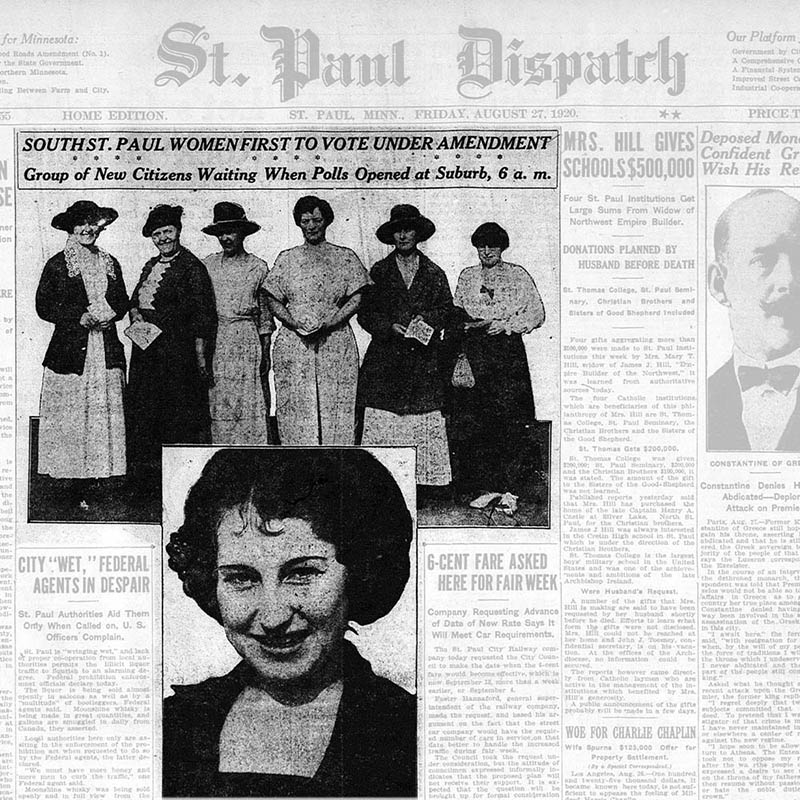 St. Paul Dispatch, women vote, 1920.