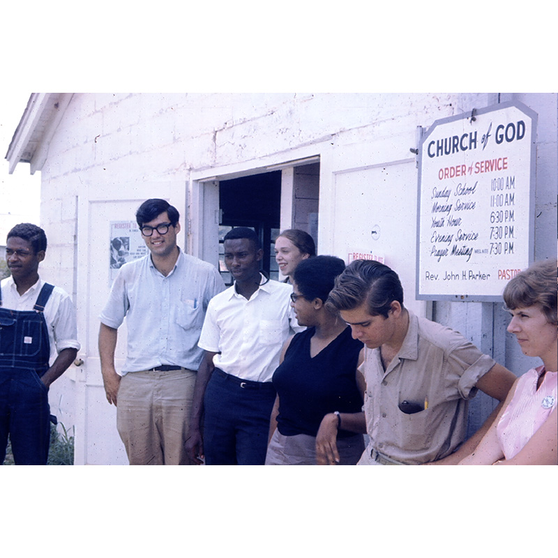 Staff outside church, 1964.