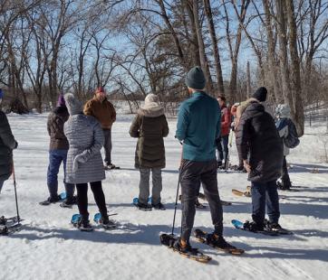 Snowshoeing at Fort Snelling