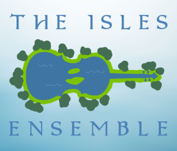 Isles Ensemble logo of a cello