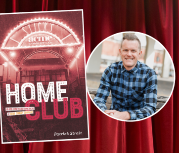 book cover and author headshot