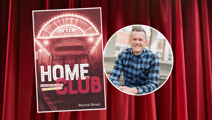 book cover and author headshot