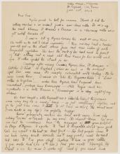 Image of page 1 of a handwritten letter by F. Scott Fitzgerald to Thom Boyd with reference to Lewis