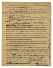Image of typeset manuscript page with Lewis' handwritten notes
