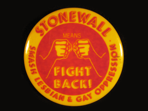 Stonewall GLBT button.